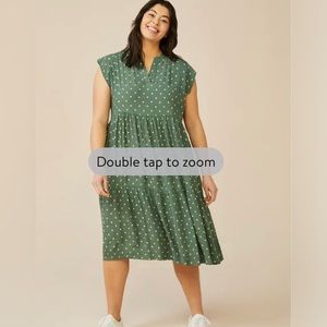 Never worn! Free Assembly Split Neck Midi Dress